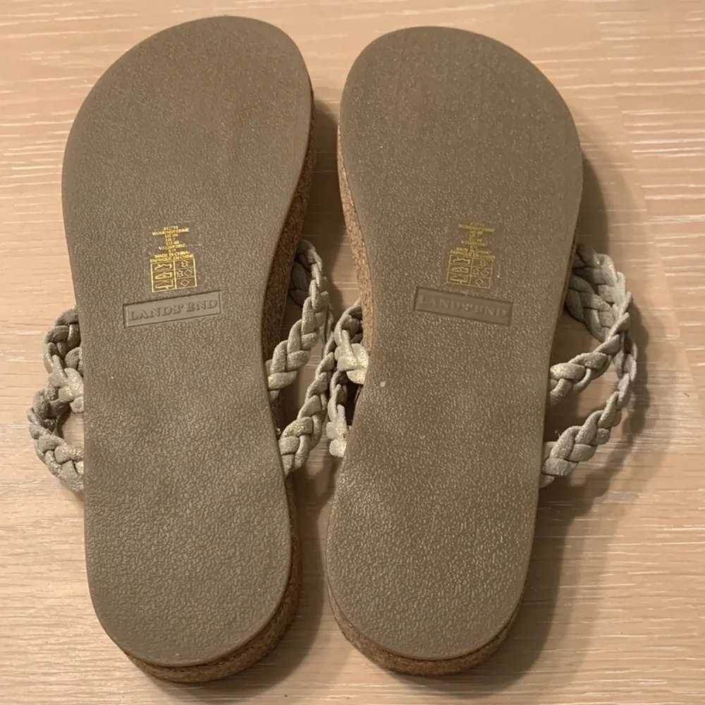 Lands End Navy or Abra sandals Sz 9 NWOB soft suede